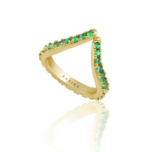 Alara Emerald CZ Ring