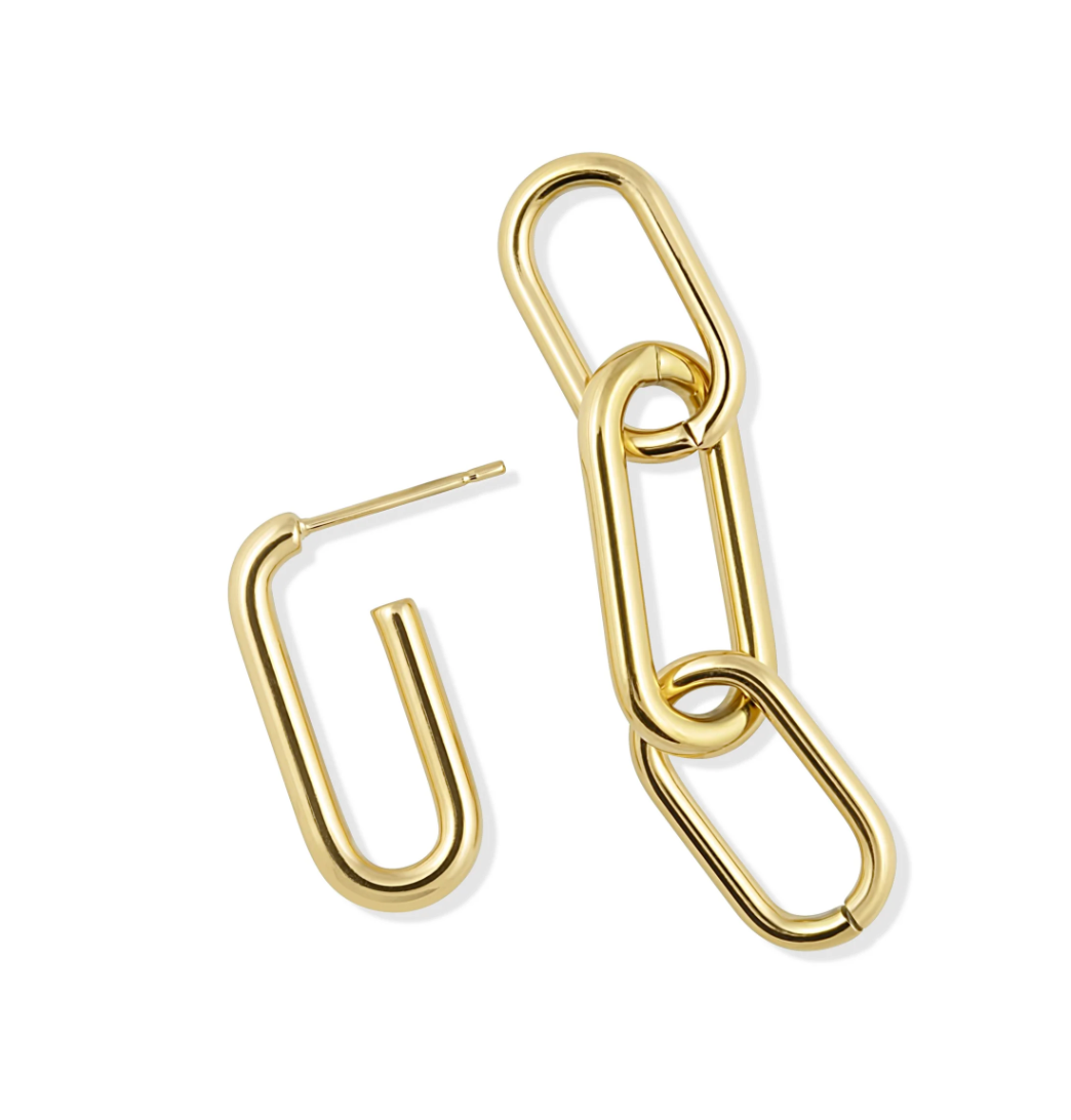 Carrie Paperclip Link Earrings