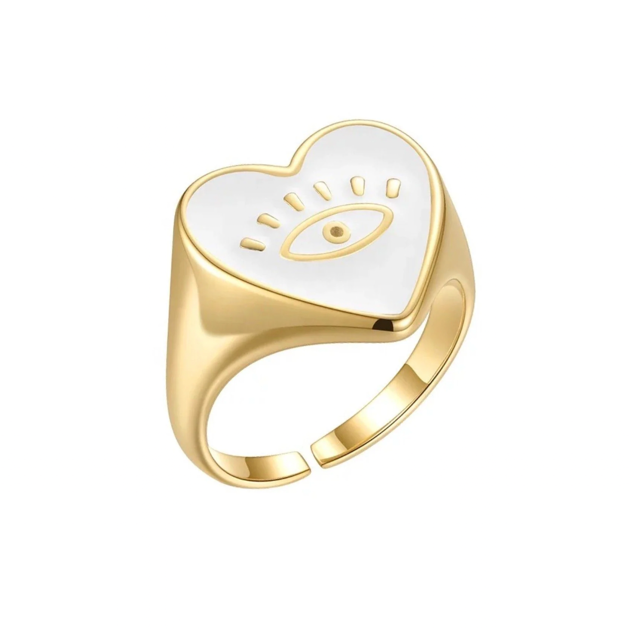 Enamel Heart Ring