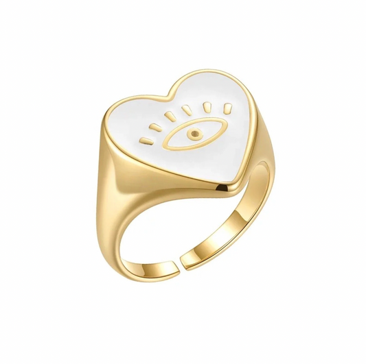 Enamel Heart Ring